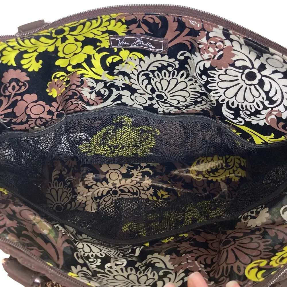Vera Bradley Brown Tote Diaper Bag - Picture 7 of 9